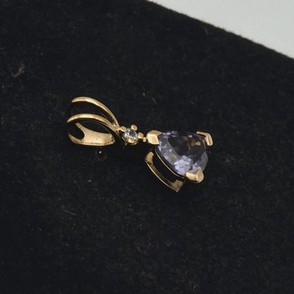 Ross-SImons - Synthetic Color Change Sapphire Vermeil Pendant - Picture 3 of 6